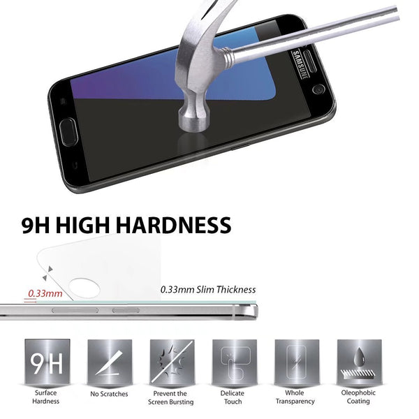Samsung Galaxy S7 Screen Protector, Full Cover Tempered Glass with Lifetime Replacement Warranty