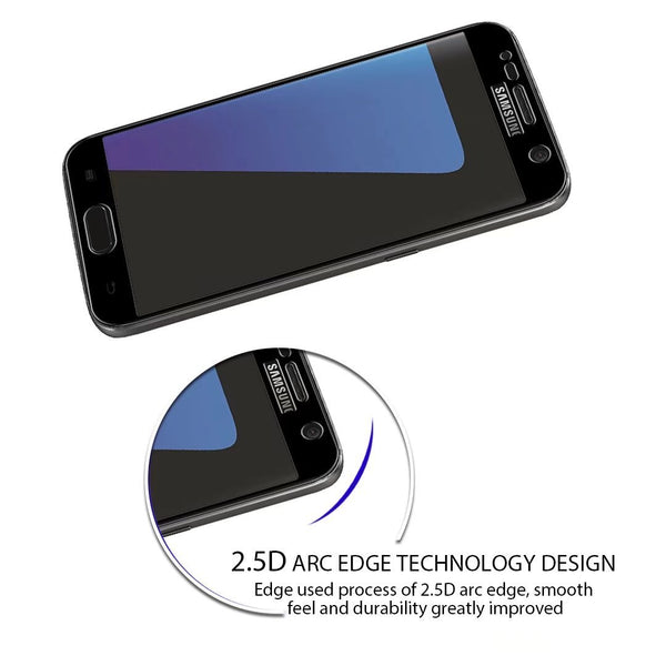 Samsung Galaxy S7 Screen Protector, Full Cover Tempered Glass with Lifetime Replacement Warranty