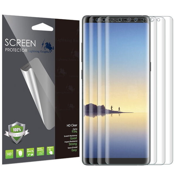 Samsung Galaxy Note 8 Screen Protector (Case Friendly), Full Coverage PET Soft Flexible TPU film with Lifetime Replacement Warranty