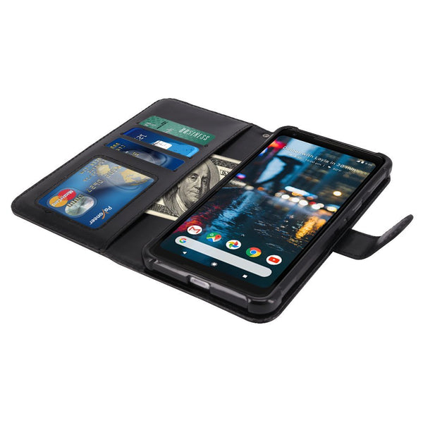 Google Pixel 2 XL Case, LK Luxury PU Leather Wallet Flip Protective Case Cover with Card Slots & Stand For Google Pixel 2 XL