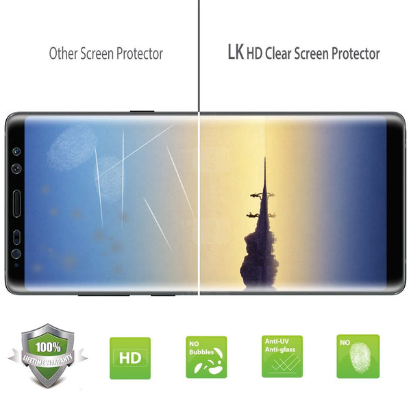 Samsung Galaxy Note 8 Screen Protector (Case Friendly), Full Coverage PET Soft Flexible TPU film with Lifetime Replacement Warranty