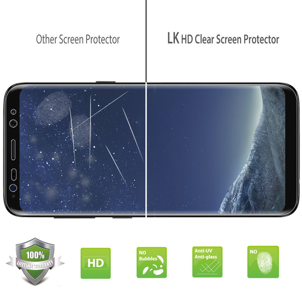 Samsung Galaxy S8 Screen Protector (Case Friendly) Full Coverage PET Soft Flexible TPU film with Lifetime Replacement Warranty