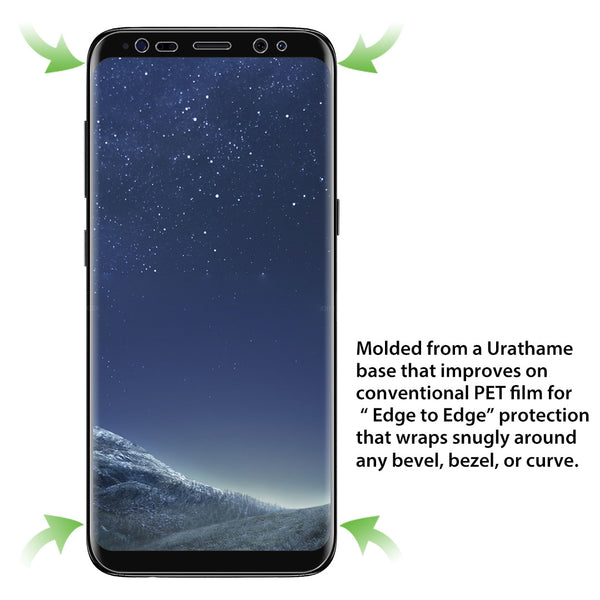 Samsung Galaxy S8 Screen Protector (Case Friendly) Full Coverage PET Soft Flexible TPU film with Lifetime Replacement Warranty