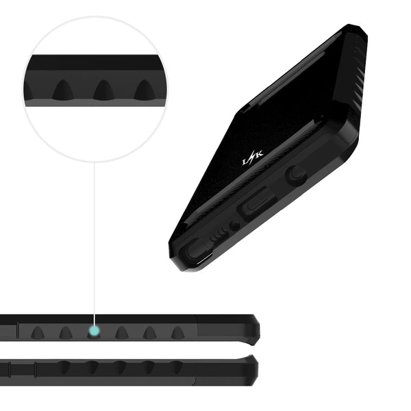 Galaxy Note 8 Carbon Fiber Case,  Shock Absorption Hybrid Armor Defender Protective Case