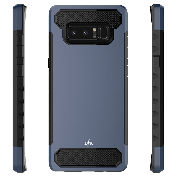 Galaxy Note 8 Carbon Fiber Case,  Shock Absorption Hybrid Armor Defender Protective Case