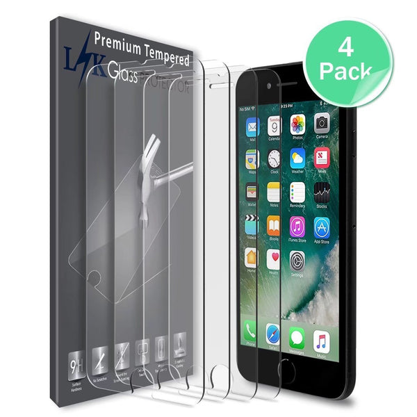 iPhone 6 / iPhone 6S  Screen Protector (4-Pack) [Tempered Glass] with Lifetime Replacement Warranty