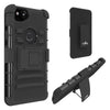 Google Pixel 2 Case, LK [Heavy Duty] Black Armor Holster Defender Full Body Protective Hybrid Cases Cover with Kickstand & Belt Clip