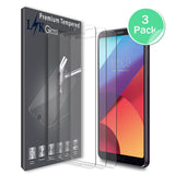 LG G6 Screen Protector (3-Pack) LK Tempered Glass with Lifetime Replacement Warranty
