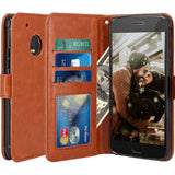 Moto G5 Plus Case, LK Luxury PU Leather Wallet Flip Protective Case Cover with Card Slots and Stand for Motorola Moto G Plus (5th Generation)