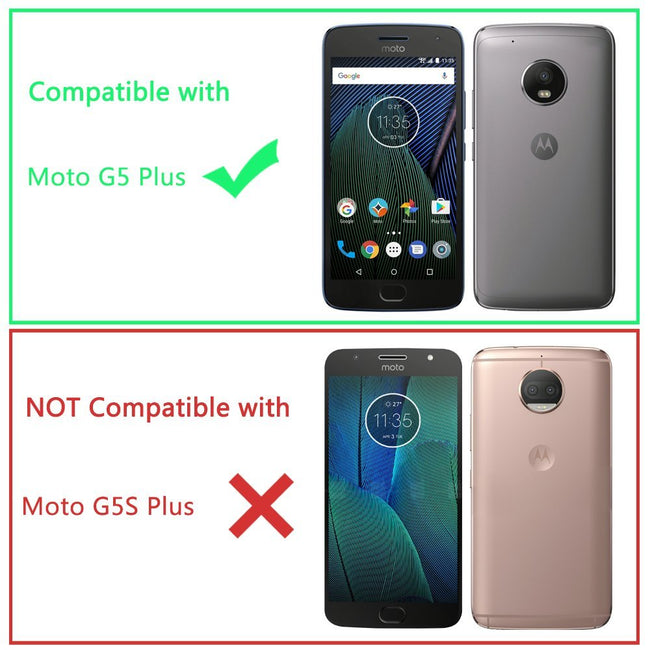 Moto G5 Plus Case, LK Luxury PU Leather Wallet Flip Protective Case Cover with Card Slots and Stand for Motorola Moto G Plus (5th Generation)