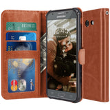 Samsung Galaxy J7 V / J7 2017 / J7 Prime / J7 Perx / J7 Sky Pro / Galaxy Halo Case, LK Luxury PU Leather Wallet Flip Protective Case Cover with Card Slots and Stand