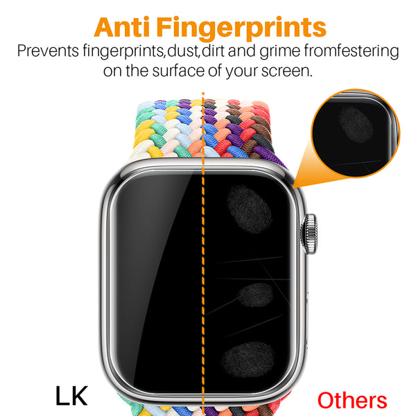 LK 6 Pack Screen Protector Compatible with Apple Watch Series 7 41mm, Self-Healing TPU Material, Bubble-Free, Anti-Scratch, HD Clarity, Anti-Glare, Transparent, iWatch 7 41mm Screen Protector