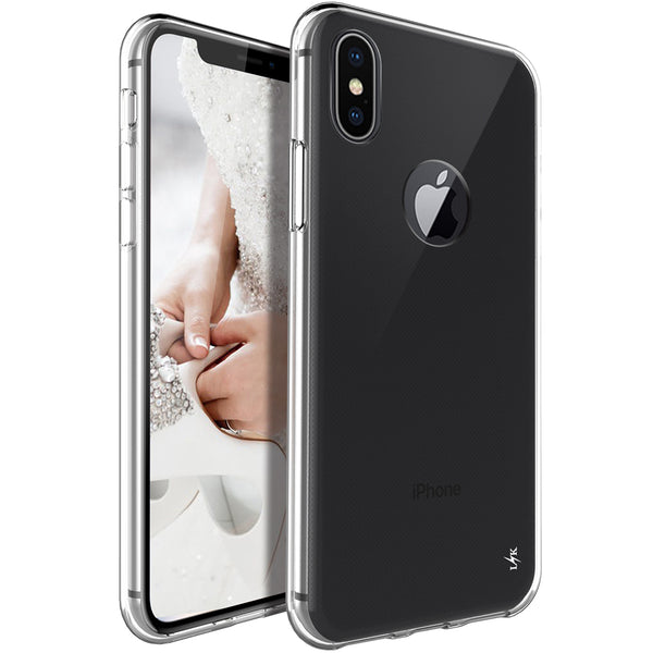 iPhone X Case, Ultra [Slim Thin] Scratch Resistant TPU Rubber Soft Skin Silicone Protective Case Cover for Apple iPhone X (Clear)