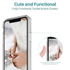iPhone X Case, [Shock Absorbing] White Henna Mandala Floral Lace Clear Design Printed Air Hybrid with TPU Bumper Protective Case Cover for Apple iPhone X