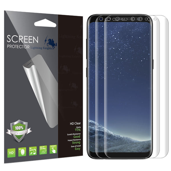 Samsung Galaxy S8 Screen Protector (Case Friendly) Full Coverage PET Soft Flexible TPU film with Lifetime Replacement Warranty