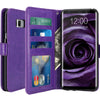 Galaxy S8 Plus Case with Wrist Strap Luxury PU Leather Wallet Flip Protective Case Cover with Card Slots and Stand