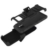 Galaxy S8 Case, LK [Heavy Duty] Black Armor Holster Defender Full Body Protective Hybrid Case Cover with Belt Clip