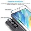 LK 2 Pack Screen Protector & 2 Pack Lens Protector Compatible With Samsung Galaxy S21 FE 5G, Tempered Glass, Anti-Scratch, Ultra-Thin, Support Fingerprint Reader, S21 FE Alignment Frame Attached